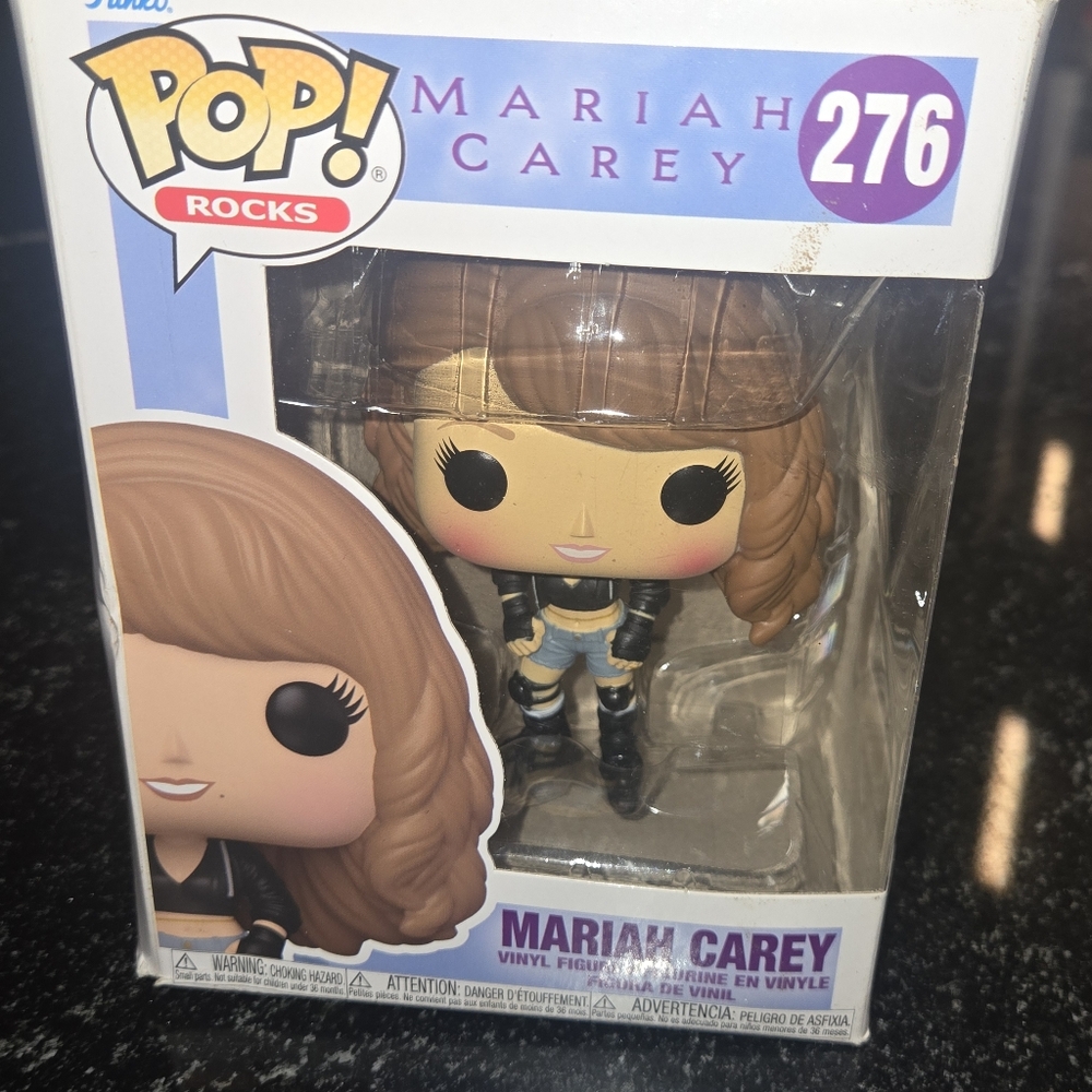 Funko Pop Rocks Mariah Carey with Brown Hair and Black Outfit